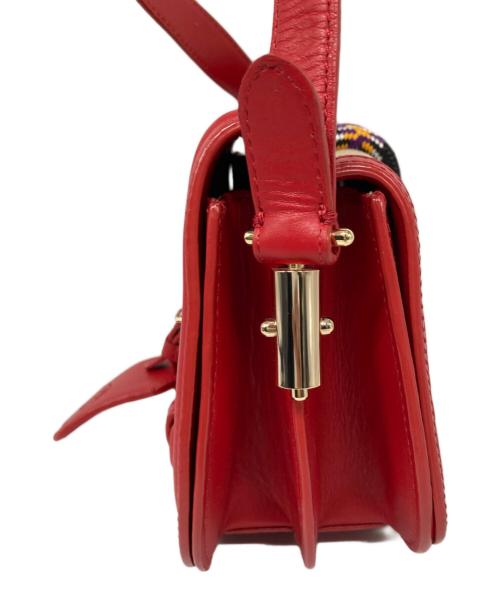 CARVEN（カルヴェン）CARVEN (カルヴェン) TWIN SADDLE BAG レッド×ベージュの古着・服飾アイテム