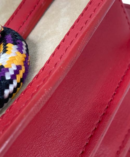 CARVEN（カルヴェン）CARVEN (カルヴェン) TWIN SADDLE BAG レッド×ベージュの古着・服飾アイテム