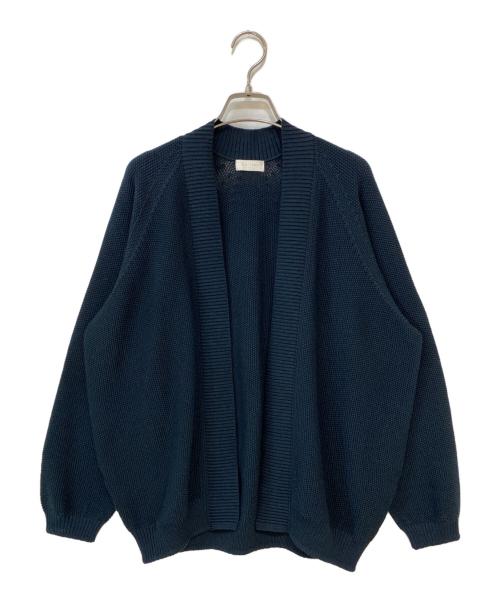BALLSEY（ボールジィ）BALLSEY (ボールジィ) モスステッチ フロントオープンカーディガン ネイビー サイズ:Ｓの古着・服飾アイテム