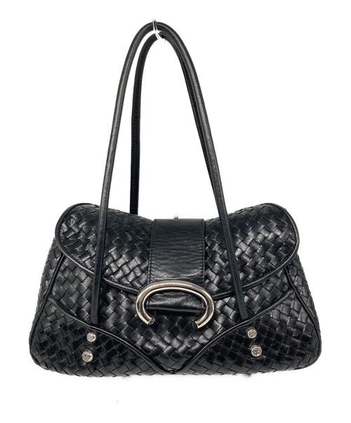 Francesco Biasia（フランシスコ ビアジア）Francesco Biasia (フランシスコ ビアジア) イントレチャートトートバッグ ブラックの古着・服飾アイテム