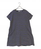 ORCIVALオーシバル）の古着「ボーダーワンピース」｜ブルー×ホワイト