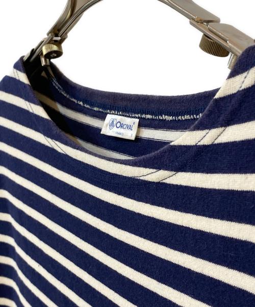 ORCIVAL（オーシバル）ORCIVAL (オーシバル) ボーダーワンピース ブルー×ホワイト サイズ:1の古着・服飾アイテム