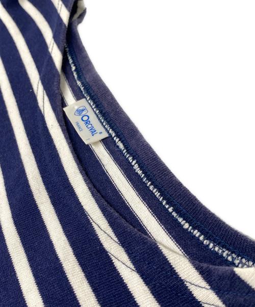 ORCIVAL（オーシバル）ORCIVAL (オーシバル) ボーダーワンピース ブルー×ホワイト サイズ:1の古着・服飾アイテム