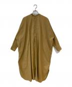 45Rフォーティファイブ・アール）の古着「撚り杢 ビッグシャツワンピース」｜ベージュ