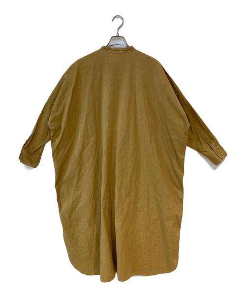 45R（フォーティファイブ・アール）45R (フォーティファイブ・アール) 撚り杢 ビッグシャツワンピース ベージュの古着・服飾アイテム