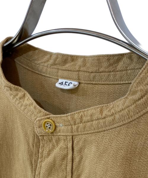 45R（フォーティファイブ・アール）45R (フォーティファイブ・アール) 撚り杢 ビッグシャツワンピース ベージュの古着・服飾アイテム