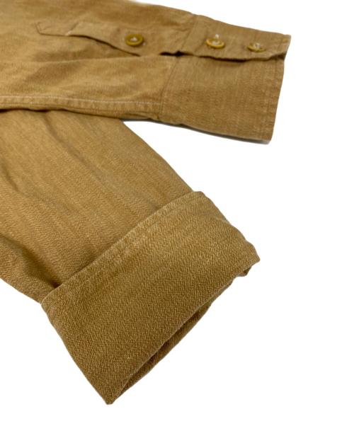 45R（フォーティファイブ・アール）45R (フォーティファイブ・アール) 撚り杢 ビッグシャツワンピース ベージュの古着・服飾アイテム