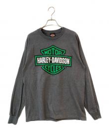 HARLEY-DAVIDSON（ハーレーダビッドソン）の古着「プリント長袖カットソー」｜グレー