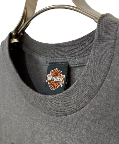 HARLEY-DAVIDSON（ハーレーダビッドソン）HARLEY-DAVIDSON (ハーレーダビッドソン) プリント長袖カットソー グレー サイズ:Mの古着・服飾アイテム