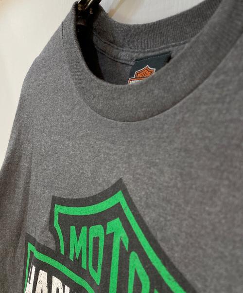HARLEY-DAVIDSON（ハーレーダビッドソン）HARLEY-DAVIDSON (ハーレーダビッドソン) プリント長袖カットソー グレー サイズ:Mの古着・服飾アイテム