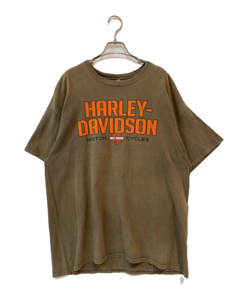 HARLEY-DAVIDSON（ハーレーダビッドソン）HARLEY-DAVIDSON (ハーレーダビッドソン) プリントTシャツ ベージュ サイズ:XLの古着・服飾アイテム