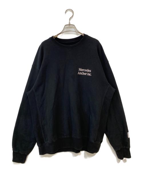 mercedes anchor inc.（メルセデス アンカー インク）mercedes anchor inc. (メルセデス アンカー インク) Crew Sweat ブラック サイズ:Lの古着・服飾アイテム