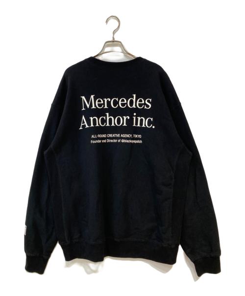 mercedes anchor inc.（メルセデス アンカー インク）mercedes anchor inc. (メルセデス アンカー インク) Crew Sweat ブラック サイズ:Lの古着・服飾アイテム