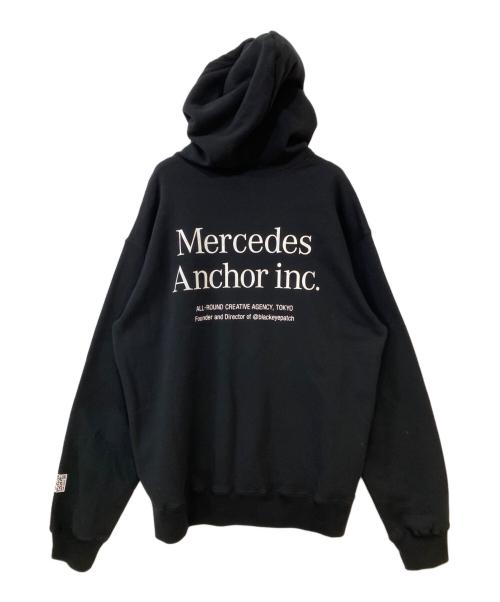 mercedes anchor inc.（メルセデス アンカー インク）mercedes anchor inc. (メルセデス アンカー インク) プルオーバー スウェットパーカー ブラック サイズ:Lの古着・服飾アイテム