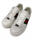 GUCCIグッチ）の古着「ACE シェリーライン ローカットスニーカー」｜ホワイト