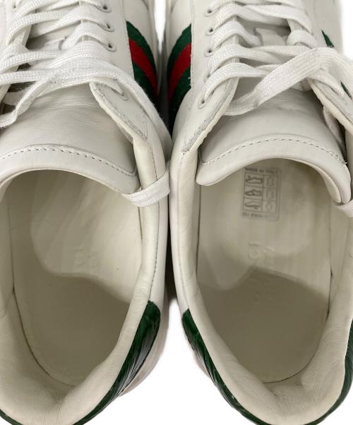 GUCCI（グッチ）GUCCI (グッチ) ACE シェリーライン ローカットスニーカー ホワイト サイズ:36の古着・服飾アイテム