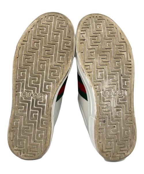 GUCCI（グッチ）GUCCI (グッチ) ACE シェリーライン ローカットスニーカー ホワイト サイズ:36の古着・服飾アイテム