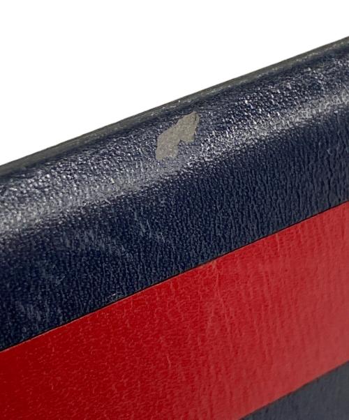 GUCCI（グッチ）GUCCI (グッチ) インターロッキングGGロゴベルト ブラック×ネイビーの古着・服飾アイテム