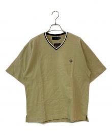 FRED PERRY（フレッドペリー）の古着「Vネックカットソー」｜ベージュ