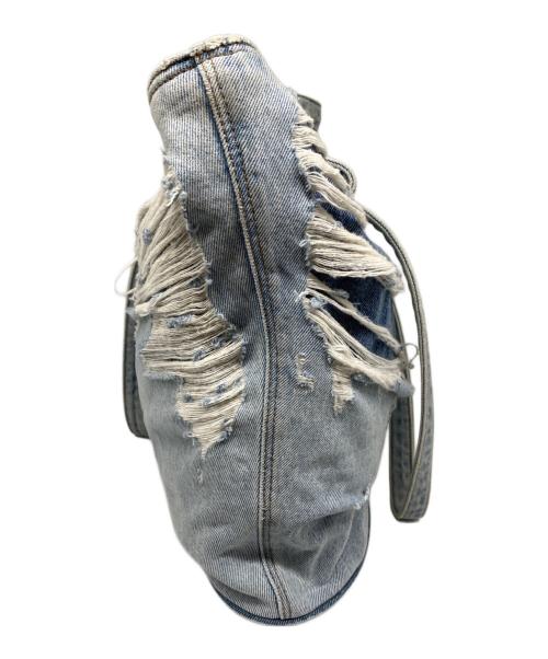DIESEL（ディーゼル）DIESEL (ディーゼル) ダメージ加工 デニム2WAYトートバッグ インディゴ サイズ:なしの古着・服飾アイテム