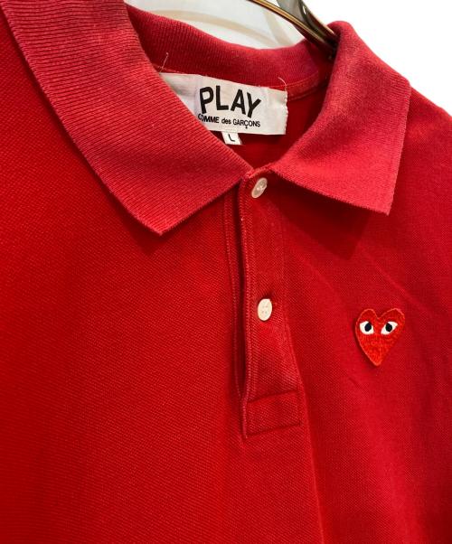 PLAY COMME des GARCONS（プレイコムデギャルソン）PLAY COMME des GARCONS (プレイコムデギャルソン) RED HEART POLO ハートロゴポロシャツ レッド サイズ:Lの古着・服飾アイテム