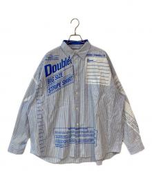 doublet（ダブレット）の古着「OVERSIZED FREEZER-BAG PACKAGE SHIRT」｜ブルー