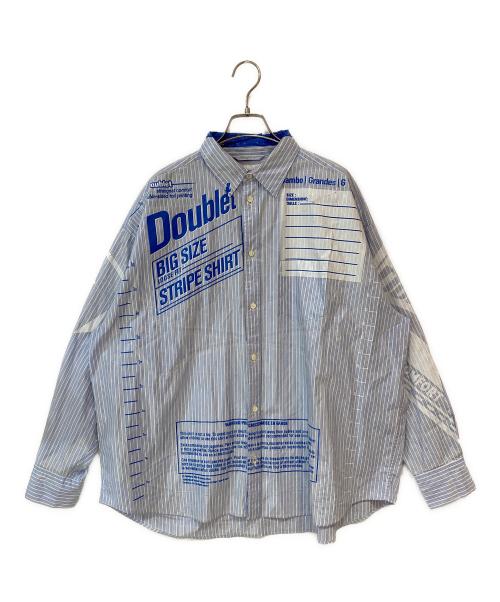 doublet（ダブレット）doublet (ダブレット) OVERSIZED FREEZER-BAG PACKAGE SHIRT ブルー サイズ:Mの古着・服飾アイテム
