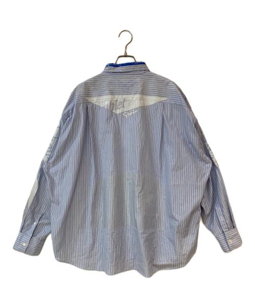 doublet（ダブレット）doublet (ダブレット) OVERSIZED FREEZER-BAG PACKAGE SHIRT ブルー サイズ:Mの古着・服飾アイテム