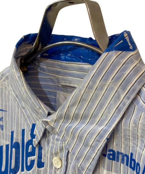 doublet（ダブレット）doublet (ダブレット) OVERSIZED FREEZER-BAG PACKAGE SHIRT ブルー サイズ:Mの古着・服飾アイテム