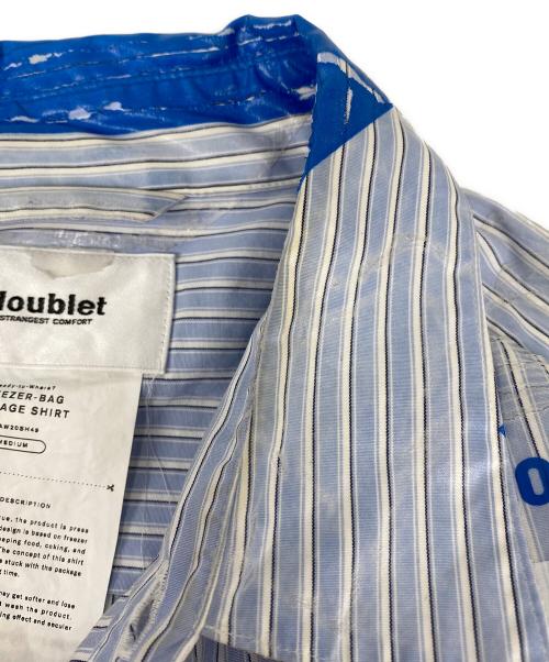 doublet（ダブレット）doublet (ダブレット) OVERSIZED FREEZER-BAG PACKAGE SHIRT ブルー サイズ:Mの古着・服飾アイテム
