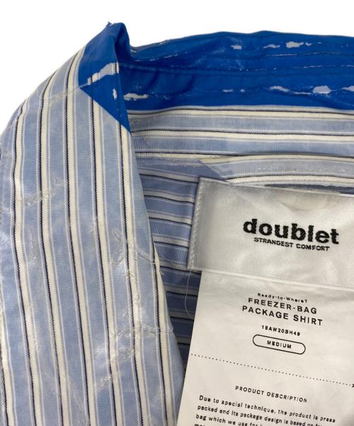 doublet（ダブレット）doublet (ダブレット) OVERSIZED FREEZER-BAG PACKAGE SHIRT ブルー サイズ:Mの古着・服飾アイテム
