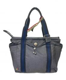 Orobianco（オロビアンコ）の古着「デニム×レザートートバッグ」｜ネイビー