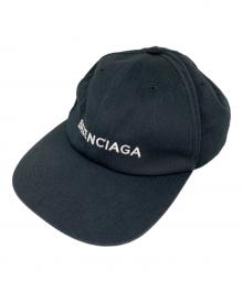 BALENCIAGA（バレンシアガ）の古着「ロゴ刺繍ベースボールキャップ」｜ブラック