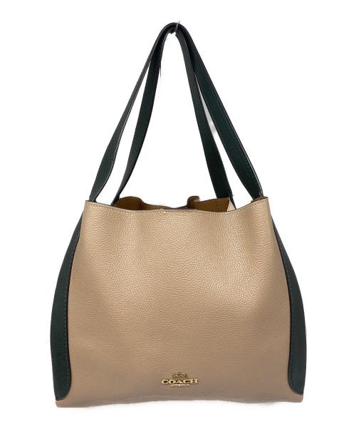 COACH（コーチ）COACH (コーチ) ハドリー ホーボー カラーブロック ワンショルダーバッグ ベージュ×グリーン サイズ:なしの古着・服飾アイテム