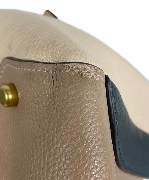 COACH（コーチ）COACH (コーチ) ハドリー ホーボー カラーブロック ワンショルダーバッグ ベージュ×グリーン サイズ:なしの古着・服飾アイテム