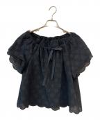 COMME des GARCONSコムデギャルソン）の古着「カットワークブラウス」｜ブラック