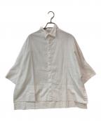 Y'sワイズ）の古着「23AW THIN COTTON TWILL HALF SLEEVE BOX SHIRT」｜ホワイト