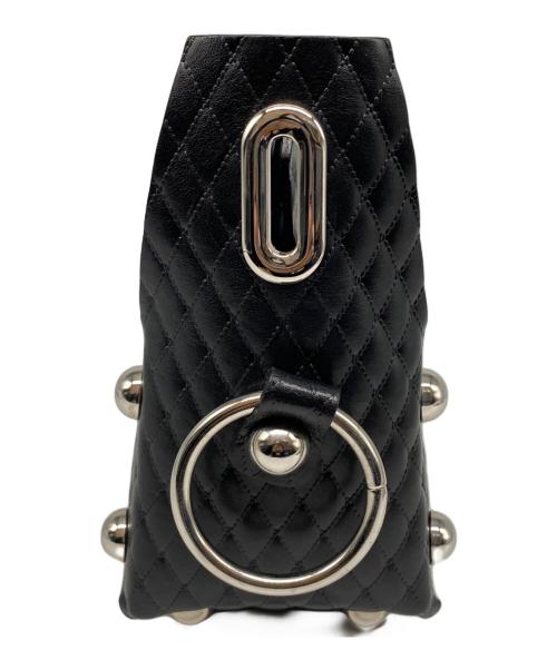 masu（エムエーエスユー）masu (エムエーエスユー) LEATHER CAKE BAG ブラックの古着・服飾アイテム