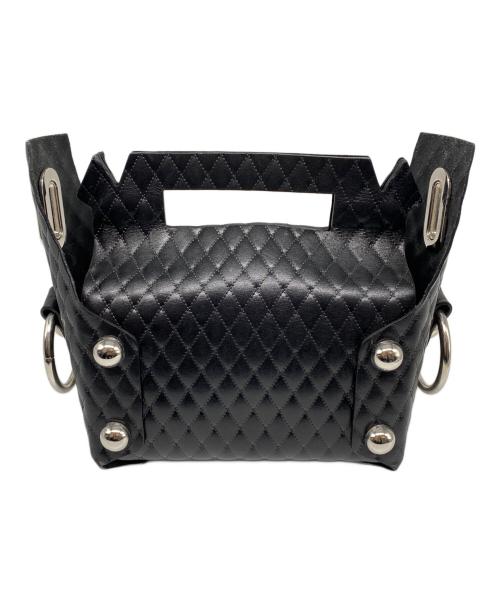 masu（エムエーエスユー）masu (エムエーエスユー) LEATHER CAKE BAG ブラックの古着・服飾アイテム