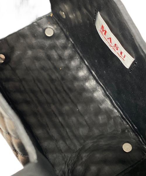 masu（エムエーエスユー）masu (エムエーエスユー) LEATHER CAKE BAG ブラックの古着・服飾アイテム