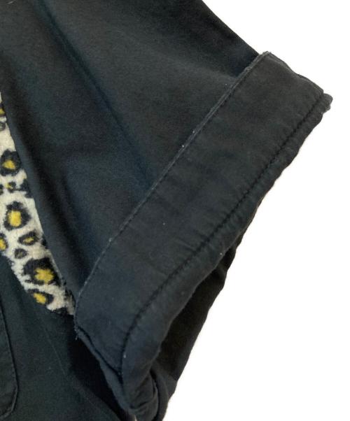 Schott（ショット）Schott (ショット) 豹柄パイピングボーリングシャツ ブラック サイズ:Ｓの古着・服飾アイテム