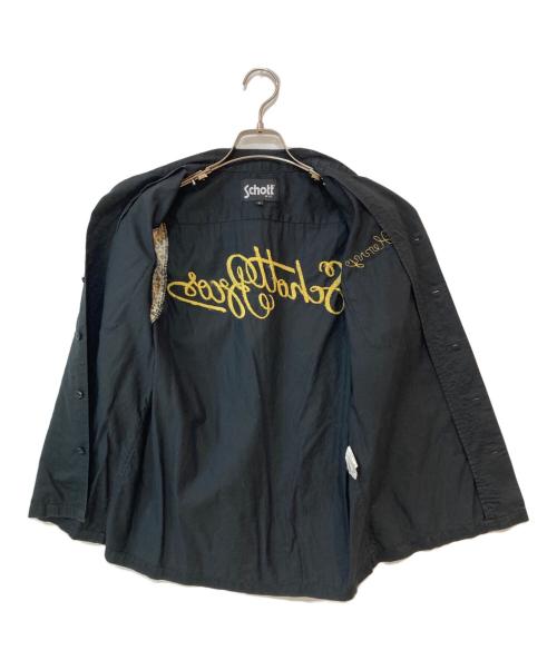 Schott（ショット）Schott (ショット) 豹柄パイピングボーリングシャツ ブラック サイズ:Ｓの古着・服飾アイテム