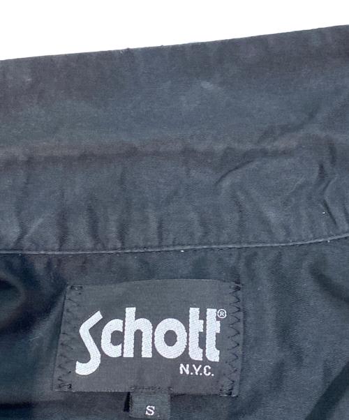 Schott（ショット）Schott (ショット) 豹柄パイピングボーリングシャツ ブラック サイズ:Ｓの古着・服飾アイテム