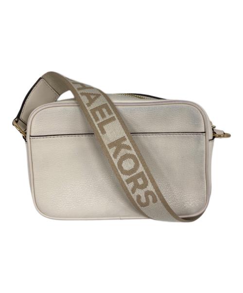 MICHAEL KORS（マイケルコース）MICHAEL KORS (マイケル・コース) JET SET ITEM レザー ポケット クロスボディ ウィズ アタッチ ミディアム ベージュの古着・服飾アイテム