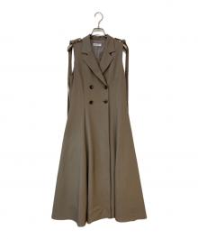 NATURAL BEAUTY BASIC（ナチュラルビューティーベーシック）の古着「2wayショルダーリボンジャンスカ」｜ベージュ