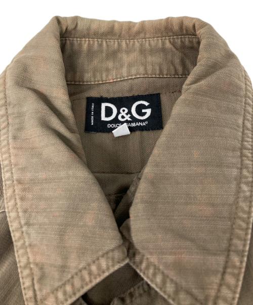 D&G（ディーアンドジー）D&G (ディーアンドジー) ヘリンボーンカバーオール ベージュ サイズ:46の古着・服飾アイテム