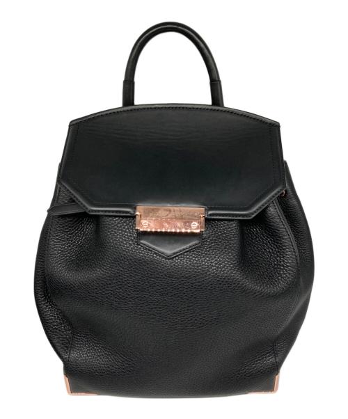 ALEXANDER WANG（アレキサンダー・ワン）ALEXANDER WANG (アレキサンダー・ワン) Prisma Skeletal Textured-leather Backpack ブラックの古着・服飾アイテム