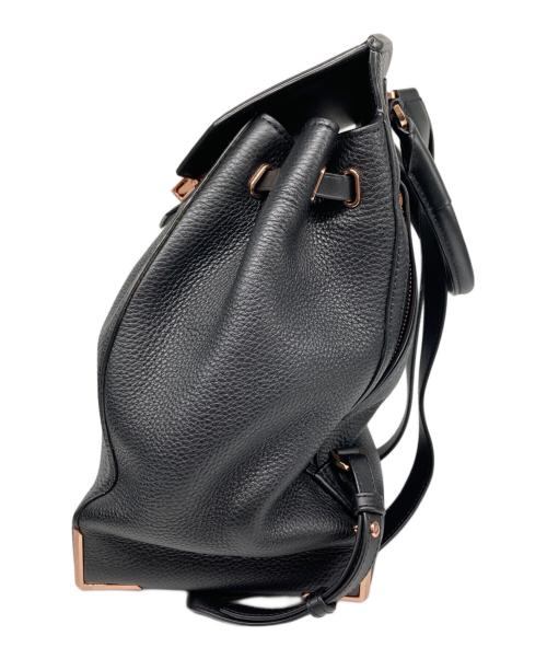 ALEXANDER WANG（アレキサンダー・ワン）ALEXANDER WANG (アレキサンダー・ワン) Prisma Skeletal Textured-leather Backpack ブラックの古着・服飾アイテム