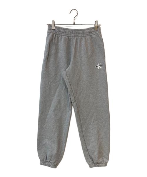 Calvin Klein Jeans（カルバンクラインジーンズ）Calvin Klein Jeans (カルバンクラインジーンズ) モノグラムロゴフレンチテリージョガーパンツ グレー サイズ:2ＸＳの古着・服飾アイテム