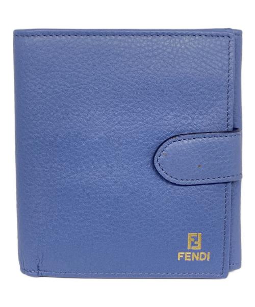 FENDI（フェンディ）FENDI (フェンディ) 2つ折り財布 ブルーの古着・服飾アイテム